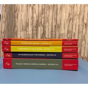 ATI Nursing Review Module Books PN Adult Peds Pharm Fundamentals Leadership Set